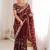Maroon embellished zari tissue designer saree
