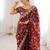 Maroon embellished zari tissue designer saree