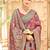 Mauve woven design banarasi sarees blouse piece
