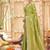 Green woven design banarasi sarees blouse piece