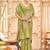 Green woven design banarasi sarees blouse piece