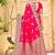 Pink embellished banarasi sarees blouse piece