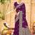 Purple embellished banarasi sarees blouse piece