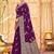 Purple embellished banarasi sarees blouse piece