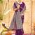 Purple embellished banarasi sarees blouse piece