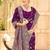 Purple embellished banarasi sarees blouse piece