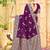 Purple embellished banarasi sarees blouse piece