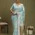 Blue ethnic motifs banarasi fastive saree