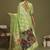 Green ethnic motifs banarasi fastive saree