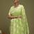 Green ethnic motifs banarasi fastive saree