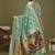 Turquoise ethnic motifs banarasi fastive saree