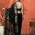 Black women embroidered  georgette  heavy work saree