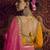 rani pink viscose dola silk blend zari mirror & heavy embroidery work saree