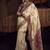 off white viscose dola silk blend zari mirror & heavy embroidery work saree