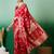 Red ethnic motif zari woven kanjeevaram saree with blouse