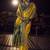 yellow viscose dola silk blend zari mirror & heavy embroidery work saree