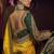 yellow viscose dola silk blend zari mirror & heavy embroidery work saree