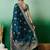 Teal ethnic motif zari woven tassel detail kanjeevaram saree with blouse