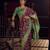 wine viscose dola silk blend zari mirror & heavy embroidery work saree
