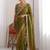Green embroidered sarees blouse piece