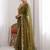 Green embroidered sarees blouse piece