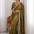 Green embroidered sarees blouse piece