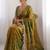 Green embroidered sarees blouse piece