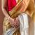 Beige solid saree