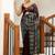 Maroon embellished sequinned party wear saree