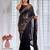 Black embellished party wear saree with matching blouse