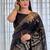 Black embellished party wear saree with matching blouse