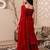 Red girls lehenga saree with jacket