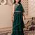 Green girls saree with blouse