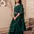 Green girls saree with blouse