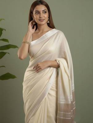 Cream  cotton sarees 3