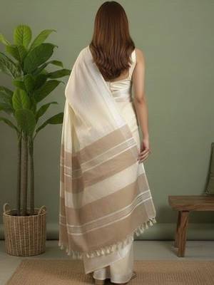 Cream  cotton sarees 4