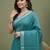 Blue woven design  cotton saree