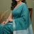 Blue woven design  cotton saree