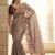 Lavender embroidered sarees with stitched blouse