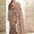 Lavender embroidered sarees with stitched blouse
