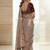 Lavender embroidered sarees with stitched blouse