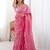 Pink tissue silk sequin embroideried blouse piece & sarees