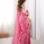 Pink tissue silk sequin embroideried blouse piece & sarees