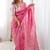 Pink tissue silk sequin embroideried blouse piece & sarees