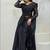 Black embroidered saree with unstitched blouse piece