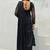 Black embroidered saree with unstitched blouse piece