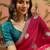 Magenta embroidered silk chiffon sarees