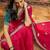 Magenta embroidered silk chiffon sarees