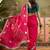 Magenta embroidered silk chiffon sarees