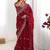 Red tissue silk sequin embroideried blouse piece & sarees